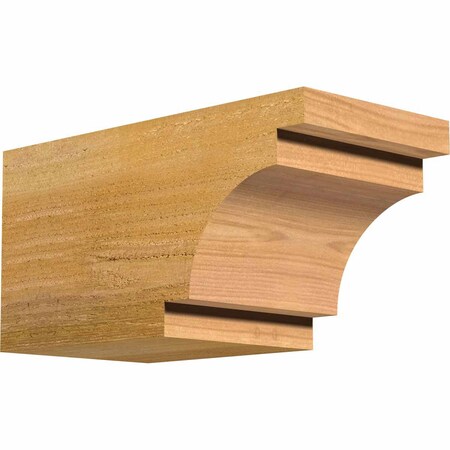 Ekena Millwork Mediterranean Rough Sawn Rafter Tail, Western Red Cedar, 6"W x 6"H x 12"L RFT06X06X12MED00RWR